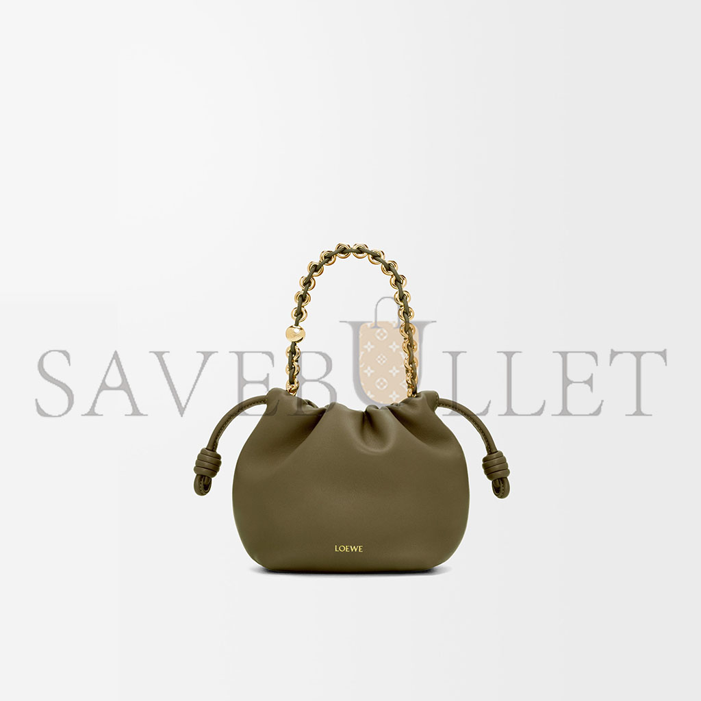 LOEWE MINI FLAMENCO PURSE BAG IN MELLOW NAPPA LAMBSKIN 0011091758 (23*17*5.5cm)